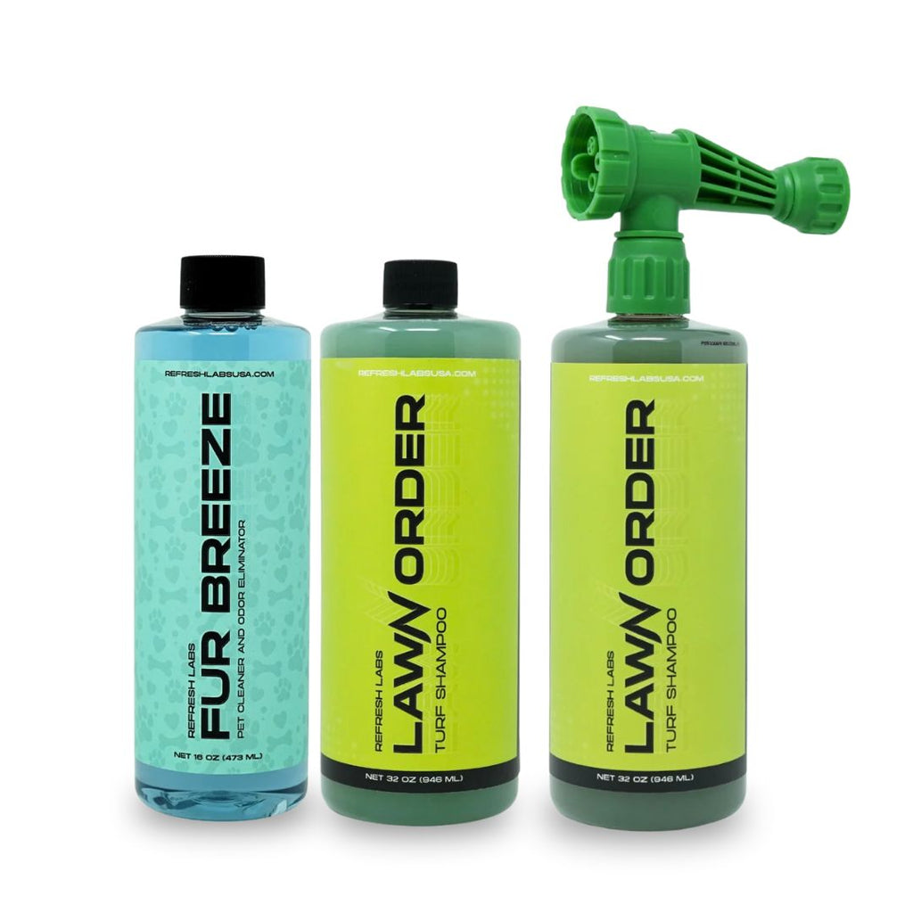 Pet Odor Reset Kit – Indoor & Outdoor Enzyme Cleaner for Dog & Cat Odor | Turf, Floors, Furniture & Home