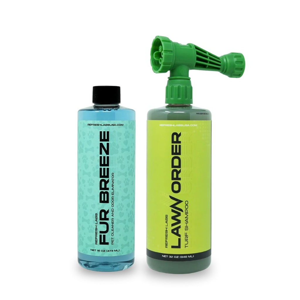 Pet Odor Reset Kit – Indoor & Outdoor Enzyme Cleaner for Dog & Cat Odor | Turf, Floors, Furniture & Home