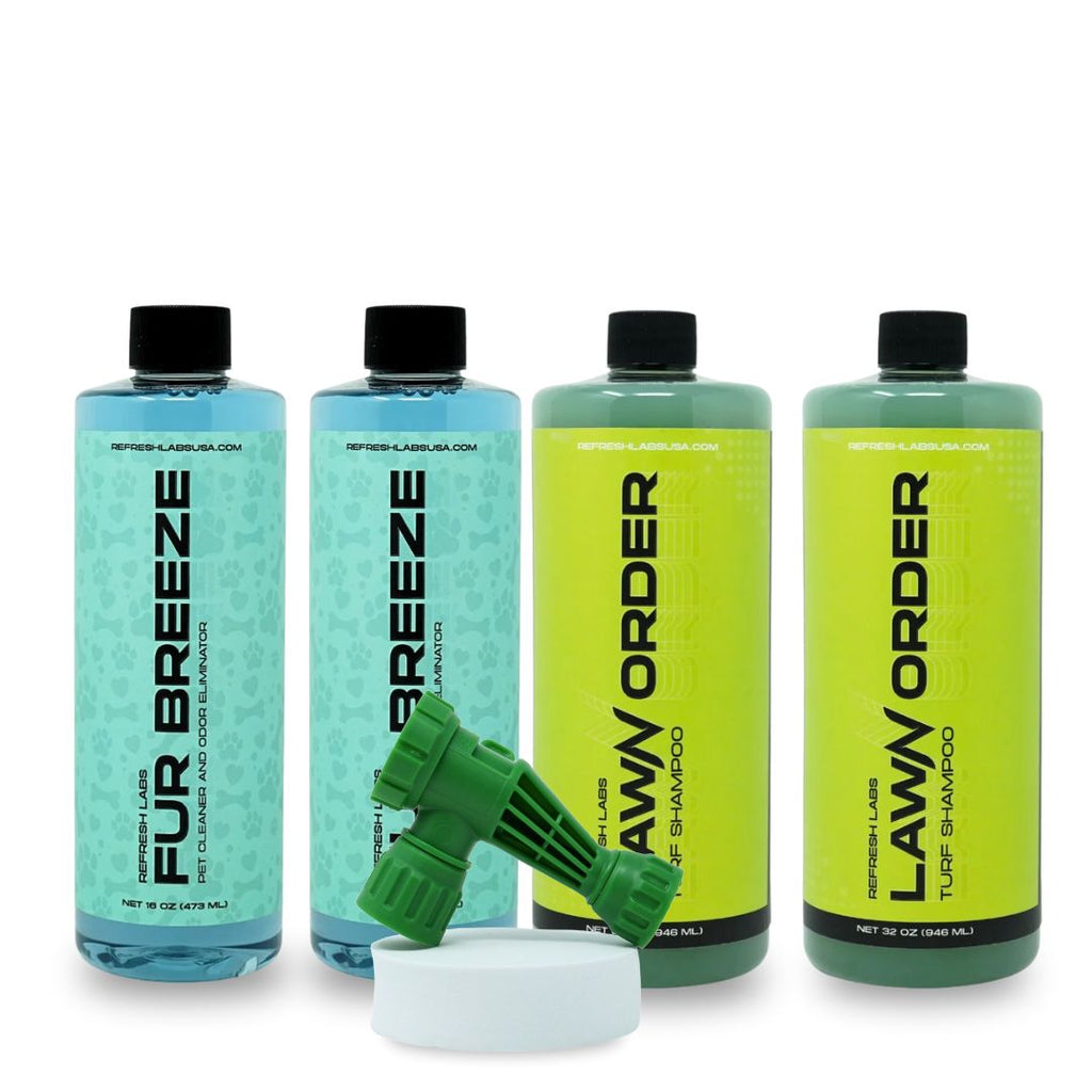 Pet Odor Reset Kit – Indoor & Outdoor Enzyme Cleaner for Dog & Cat Odor | Turf, Floors, Furniture & Home