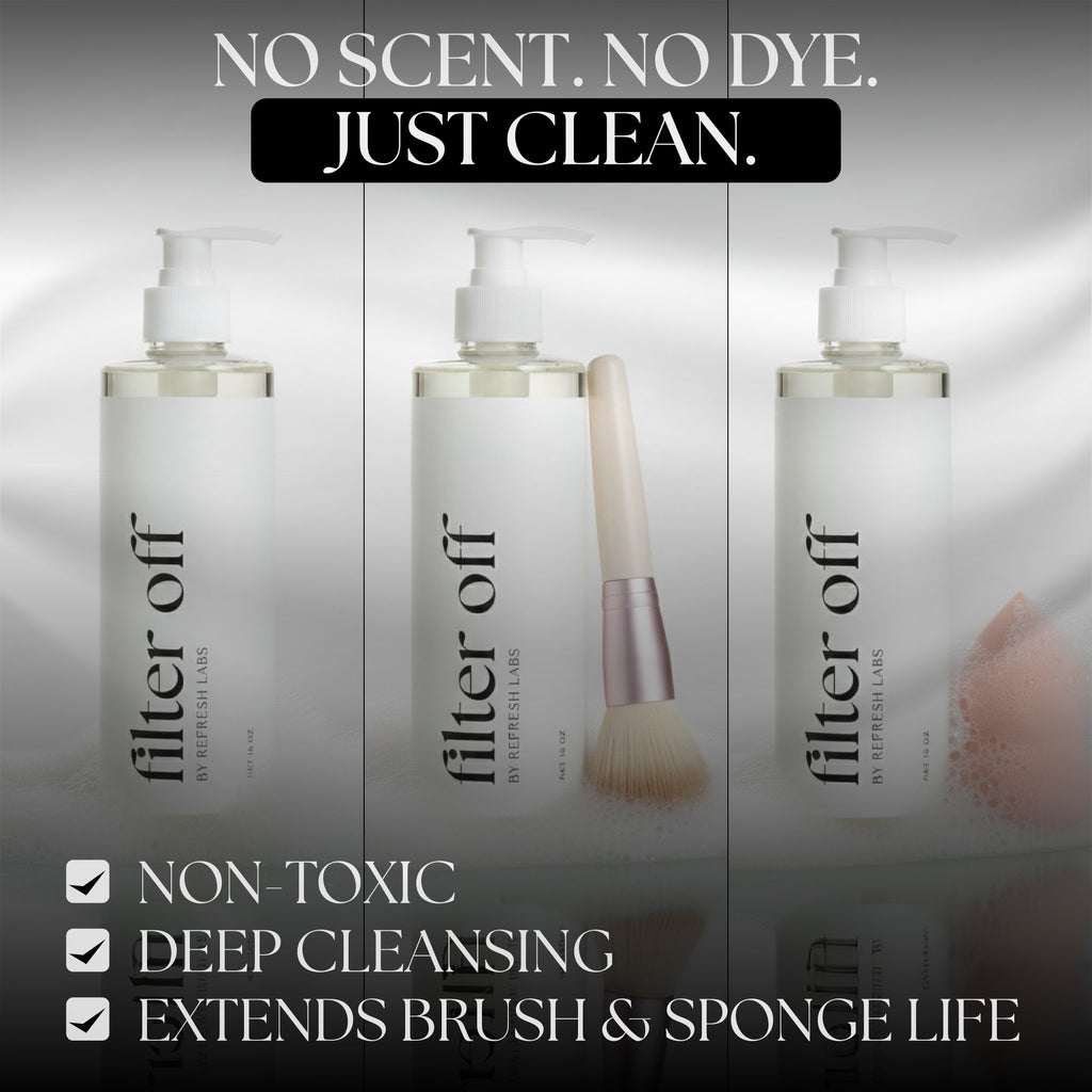Filter Off Makeup Brush & Beauty Blender Cleaner & Shampoo, 16 Ounce