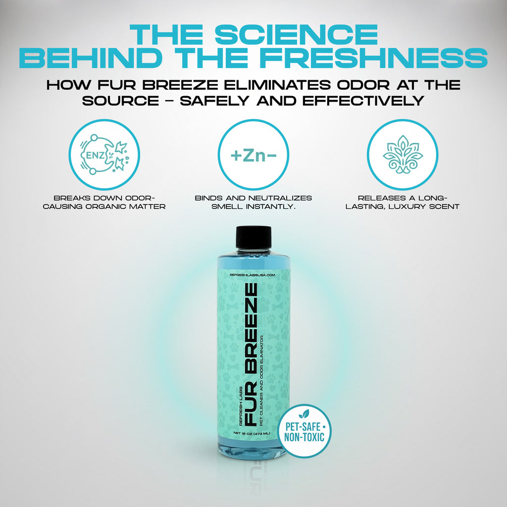 Fur Breeze Pet Odor Remover & Cleaner, 16 Ounce Concentrate