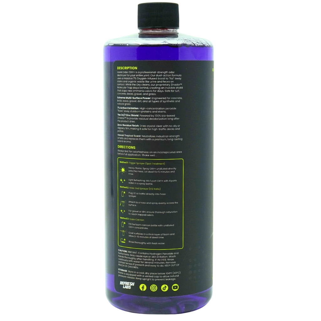 LawN Order 7% Hydrogen Peroxide Turf Cleaner | Oxy-Action Pet Odor Eliminator
