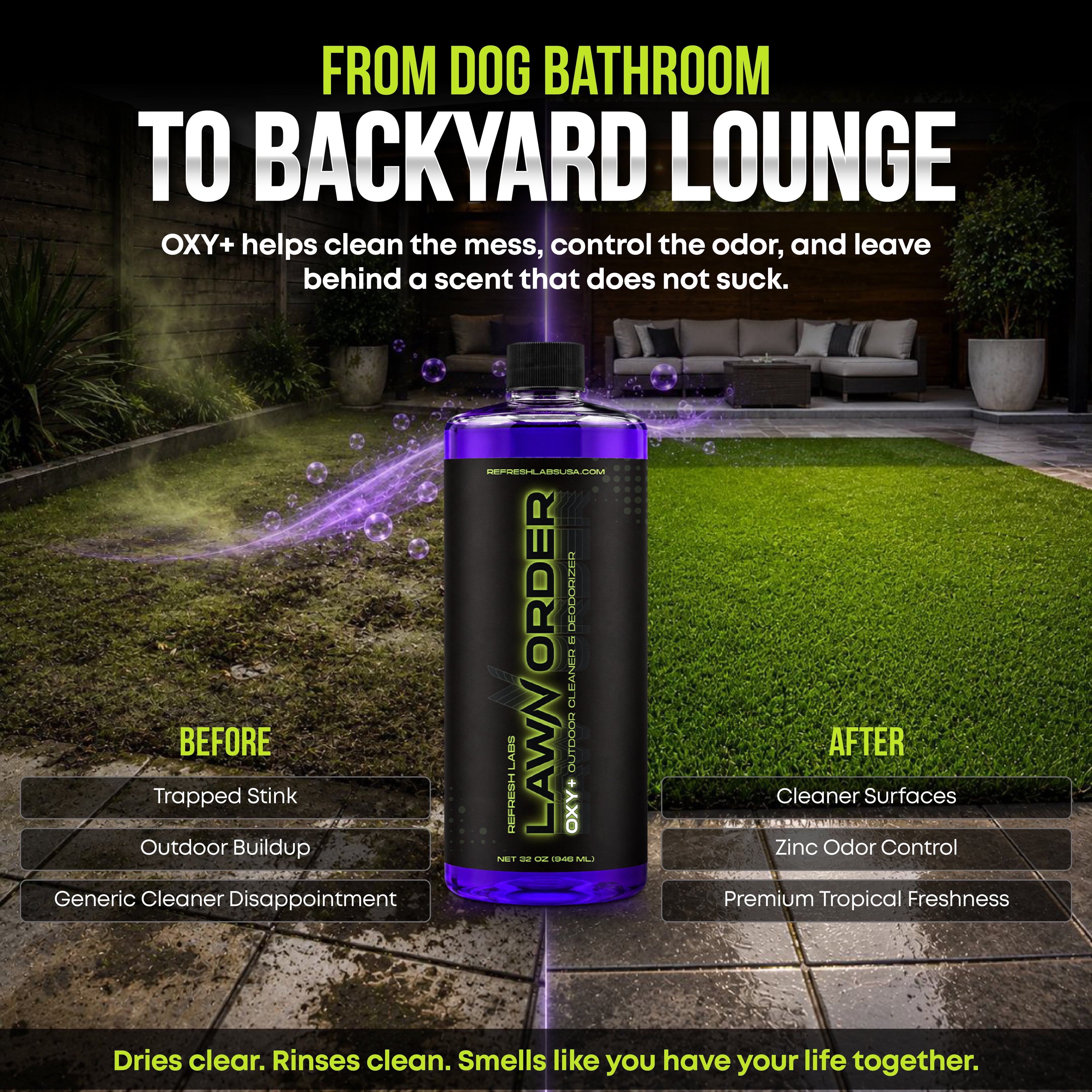 LawN Order 7% Hydrogen Peroxide Turf Cleaner | Oxy-Action Pet Odor Eliminator