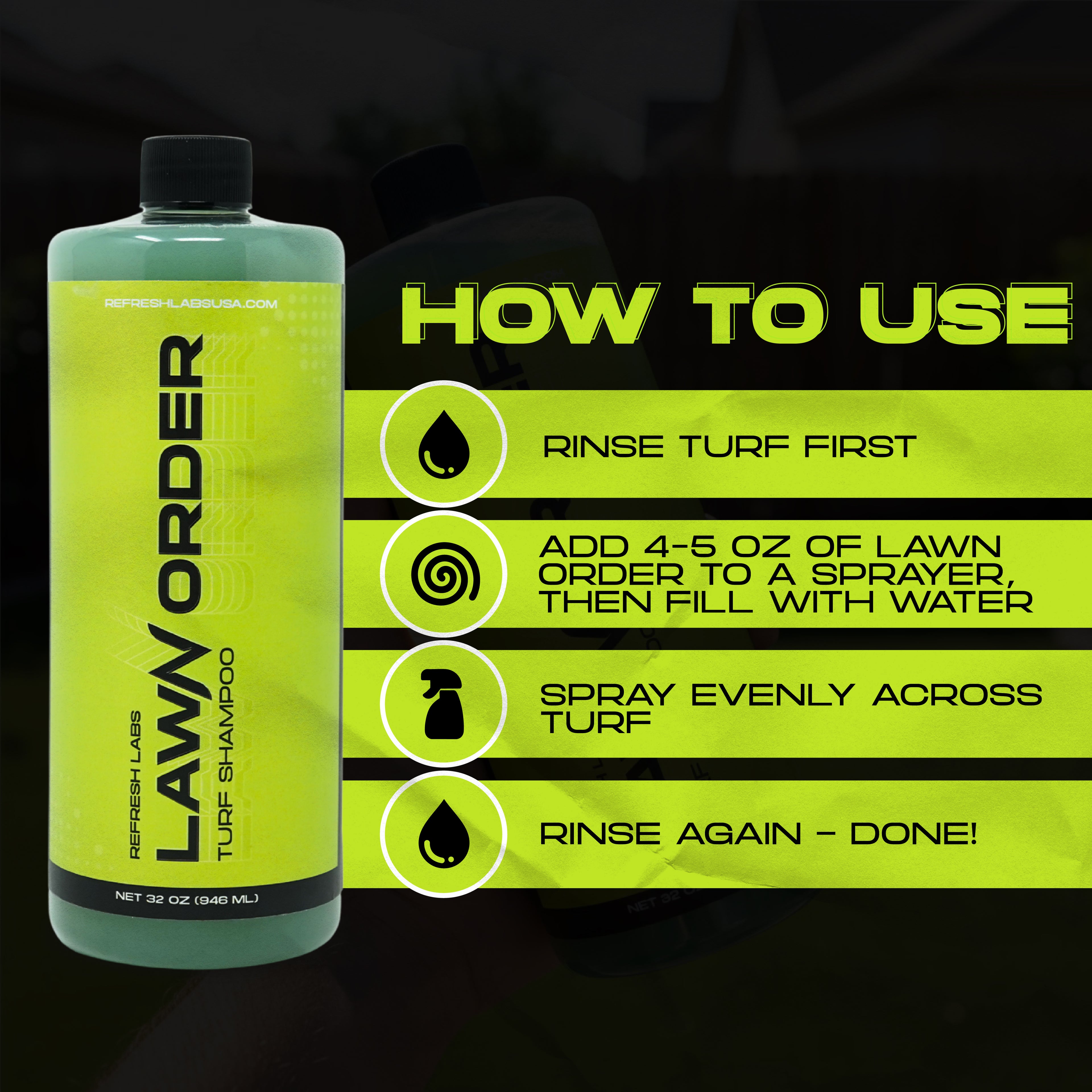 LawN Order Enzyme Based Astroturf Cleaner, 32 Oz Concentrate