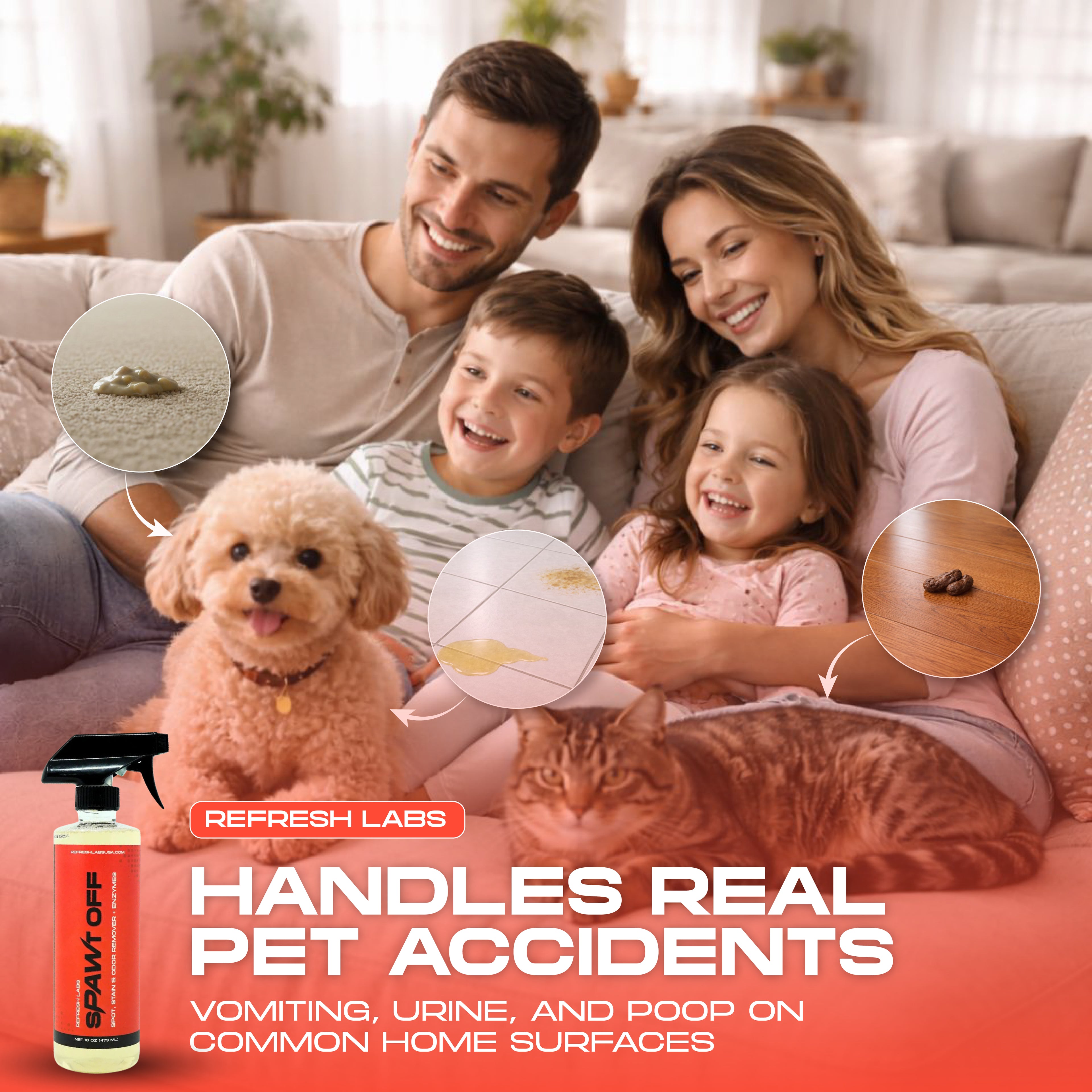 sPAWt OFF Enzyme Pet Stain & Odor Remover | Professional Strength Dog & Cat Cleaner