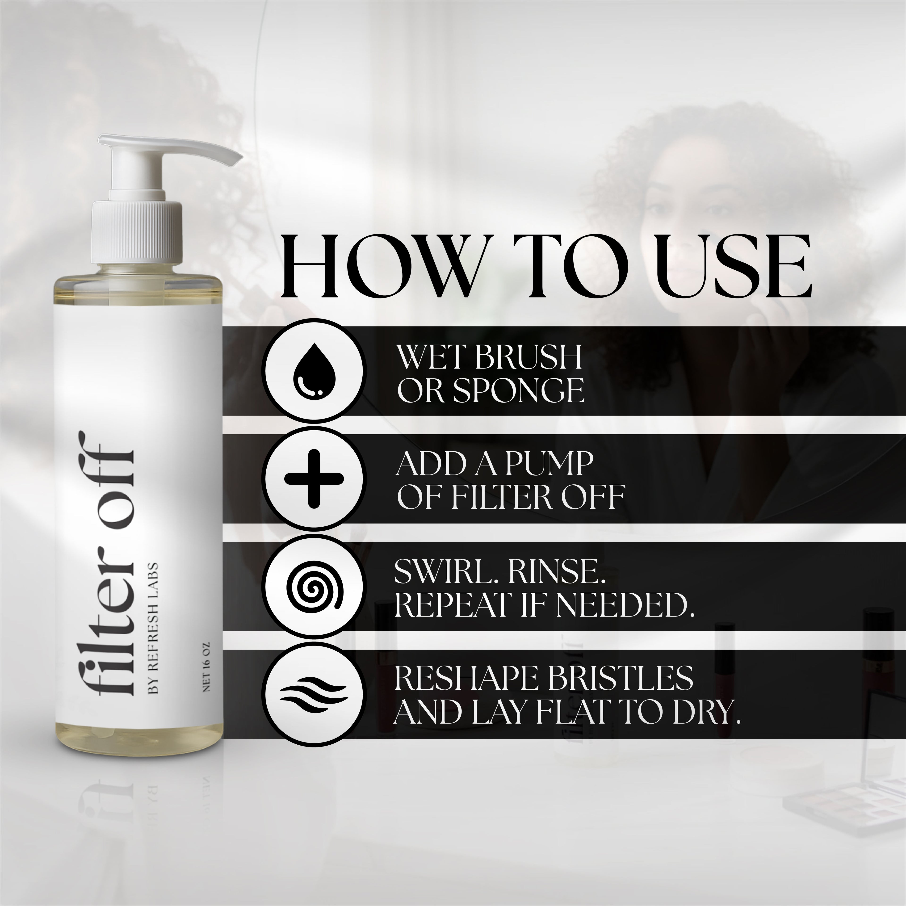 Filter Off Makeup Brush Cleaner – Step-By-Step How to Use Guide