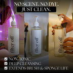 Filter Off Makeup Brush and Sponge Cleaner by Refresh Labs USA – Fragrance-free, non-toxic deep cleanser that extends brush and sponge life