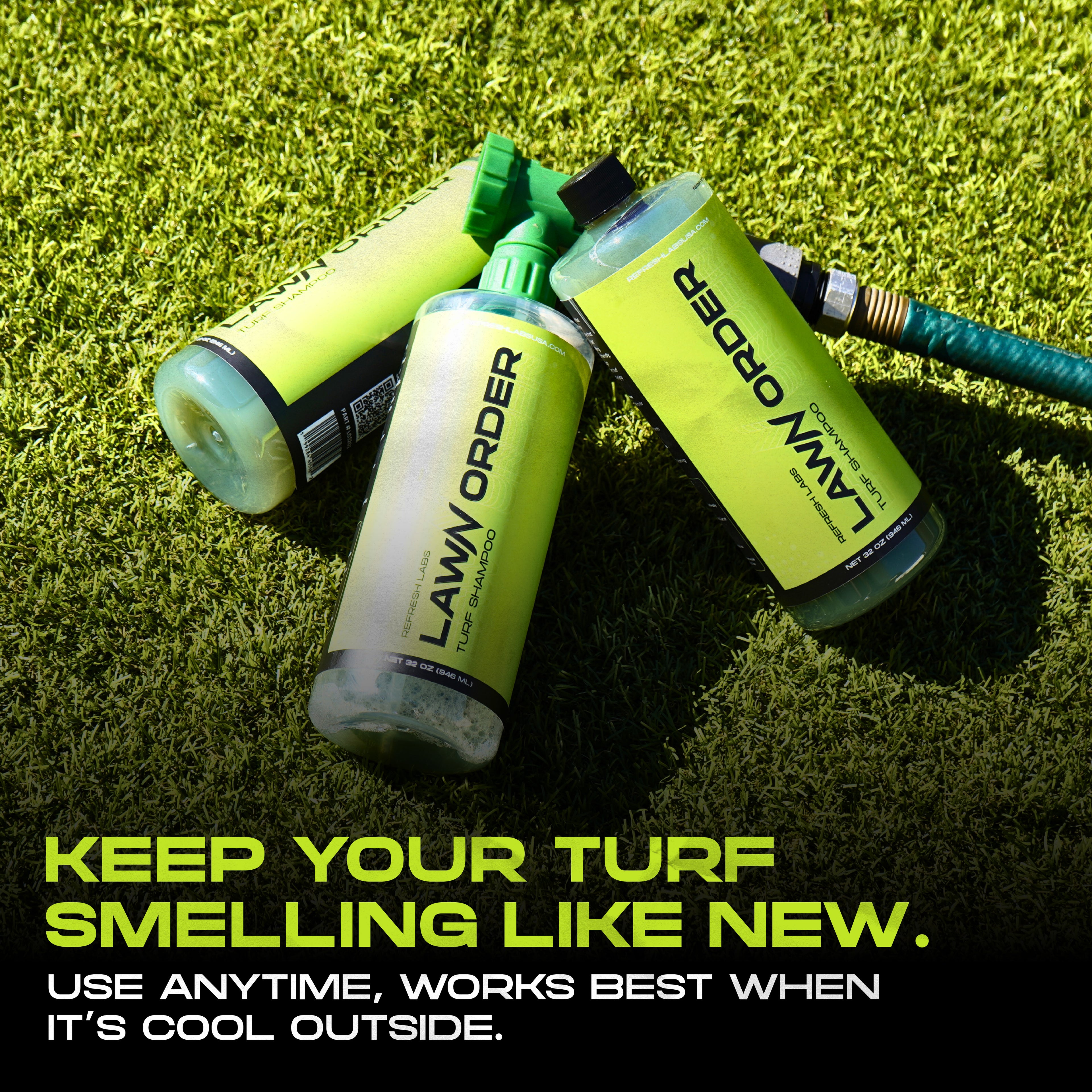 LawN Order Turf Shampoo by Refresh Labs USA – Enzyme cleaner that removes pet odor and keeps artificial grass smelling fresh
