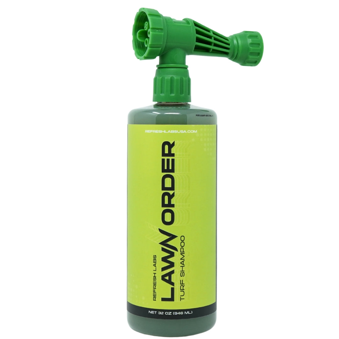 LawN Order Turf Shampoo – Enzyme-Powered Turf Cleaner with Hose Sprayer by Refresh Labs USA