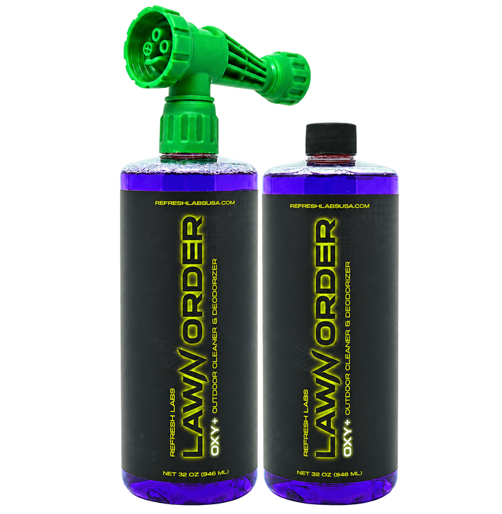 LawN Order Hydrogen Peroxide outdoor treatment setup